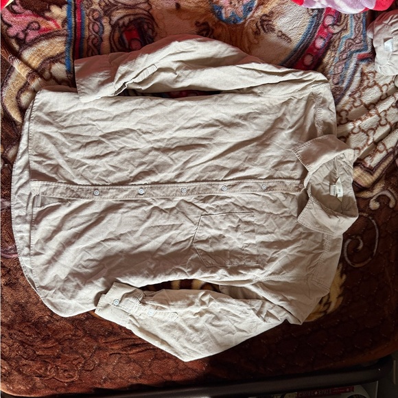 Tan Button-Up Shirt - Picture 3 of 6